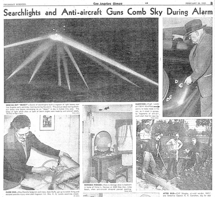 Photos from Los Angeles Times, 26 February 1942