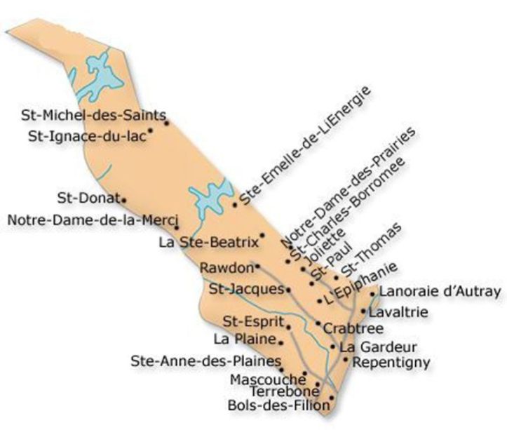 Map - Carte - Lanaudière - Québec - Canada