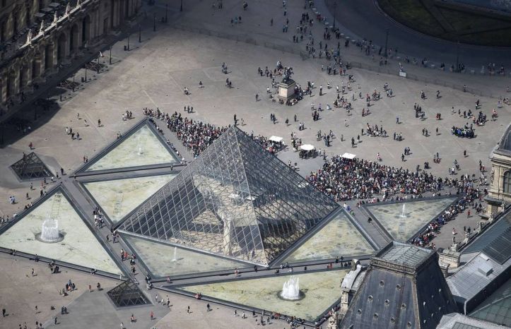 Pyramide du Louvre - Vue du ciel