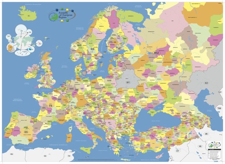 Carte - Eurorégions - Europe