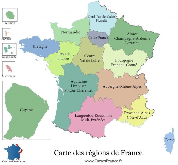 Carte - Régionalisation - France - 2