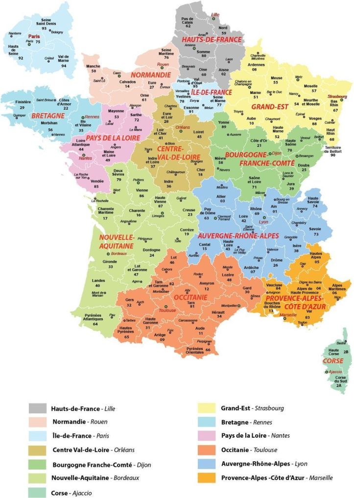 Carte - Régionalisation - France