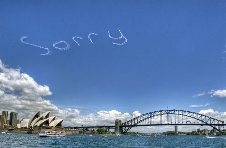 Des écritures dans le ciel de Sydney