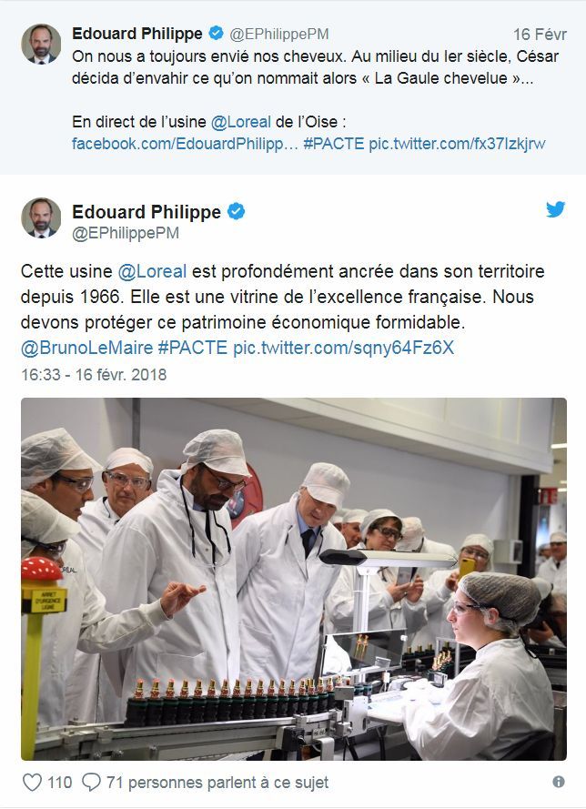 Twitte - Édouard Philippe – L_Oréal