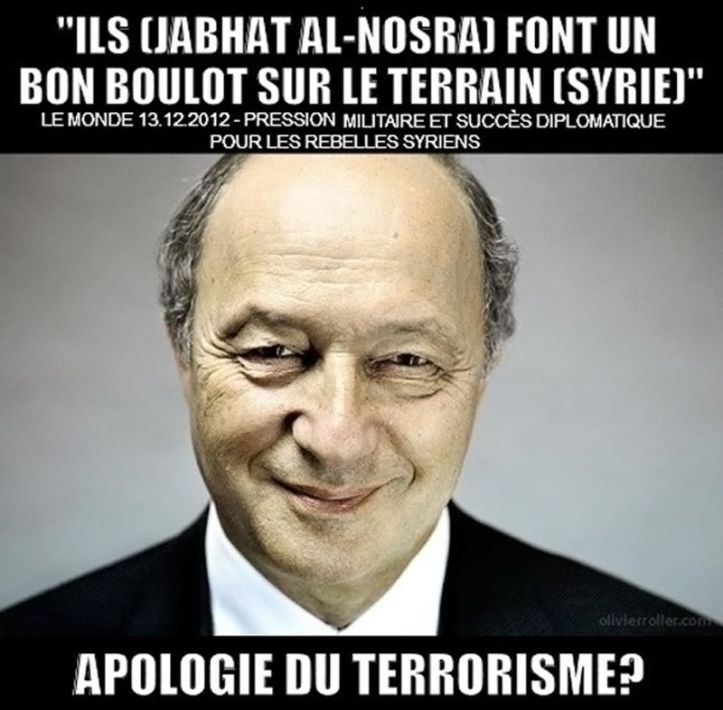 Laurent Fabius – Le Monde – Apologie du terrorisme