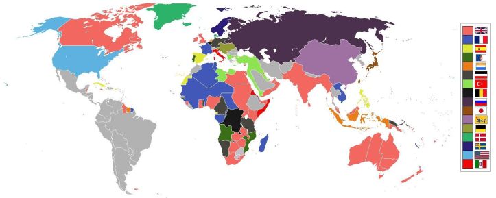 Map - World 1898 empires colonies