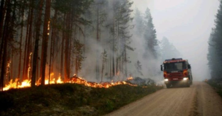 Suède – Feu de forêt
