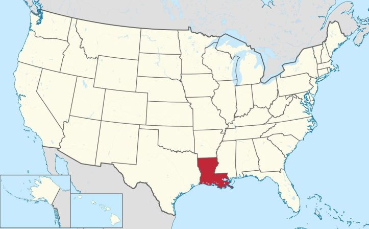 Louisiane - Map - USA - 1