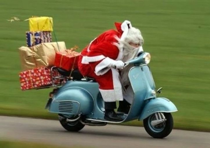 Père Noël - Moto