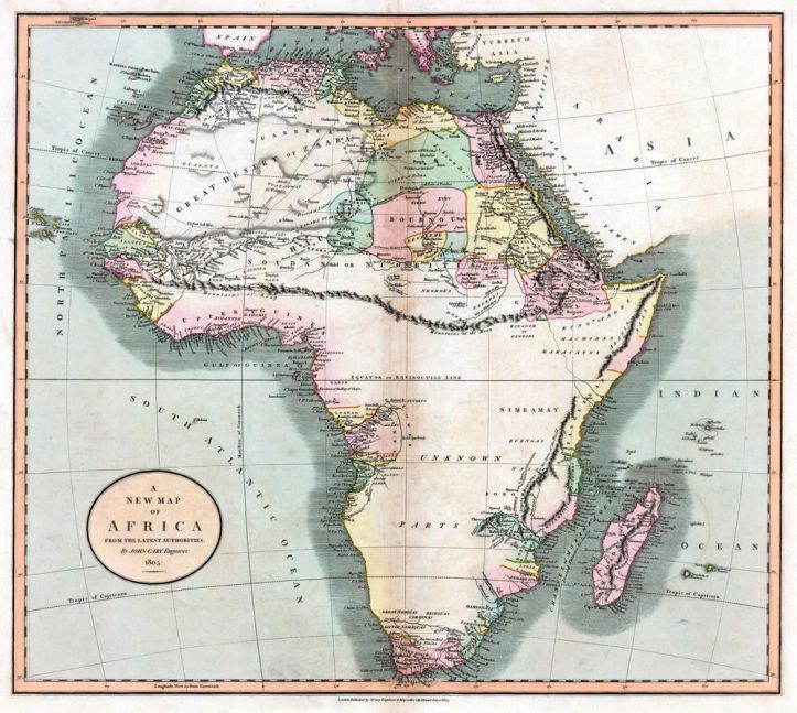 Carte géographique fictive - Afrique - 2