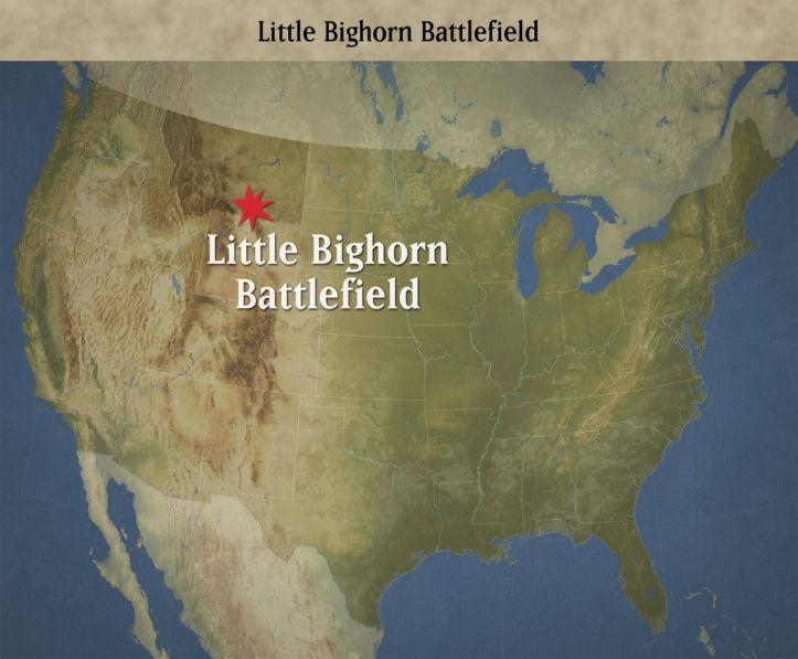 bataille de little bighorn – map
