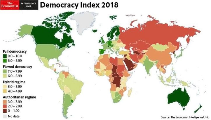 Démocratie - Monde - 2018